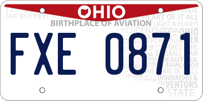 OH license plate FXE0871