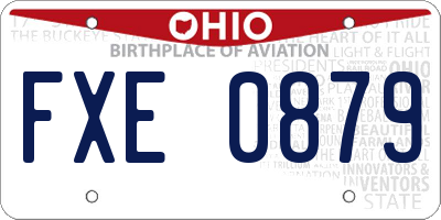 OH license plate FXE0879