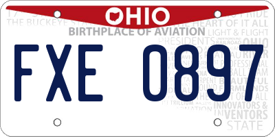 OH license plate FXE0897