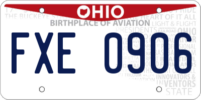 OH license plate FXE0906