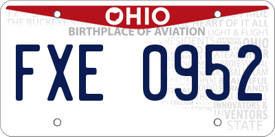 OH license plate FXE0952