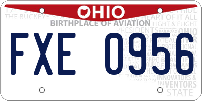 OH license plate FXE0956