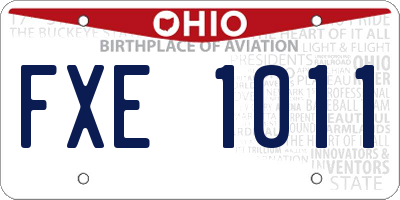 OH license plate FXE1011