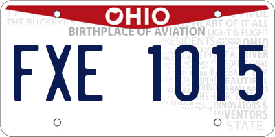 OH license plate FXE1015