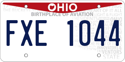 OH license plate FXE1044