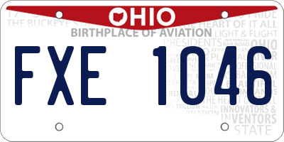 OH license plate FXE1046