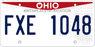 OH license plate FXE1048