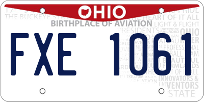 OH license plate FXE1061
