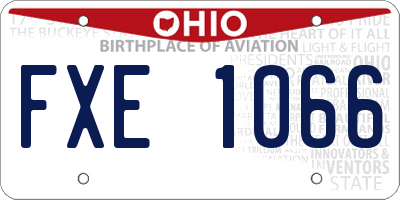 OH license plate FXE1066