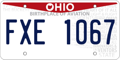 OH license plate FXE1067