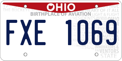OH license plate FXE1069