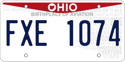 OH license plate FXE1074
