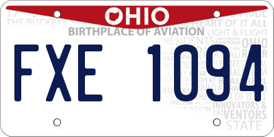 OH license plate FXE1094