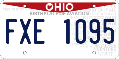 OH license plate FXE1095