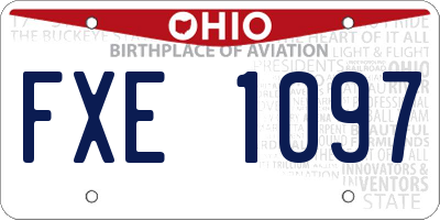 OH license plate FXE1097
