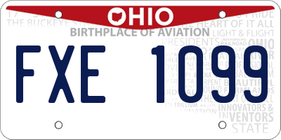 OH license plate FXE1099