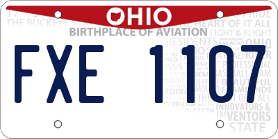 OH license plate FXE1107