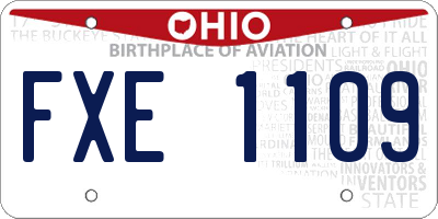 OH license plate FXE1109
