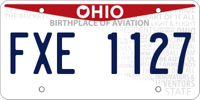 OH license plate FXE1127