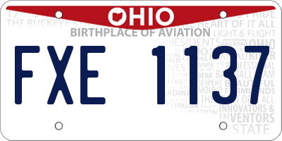 OH license plate FXE1137