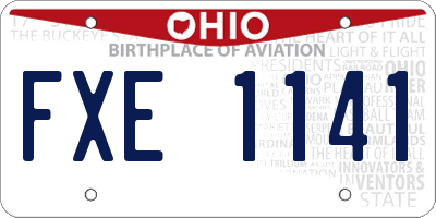 OH license plate FXE1141