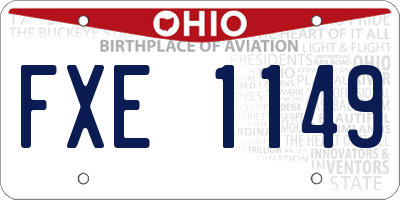 OH license plate FXE1149