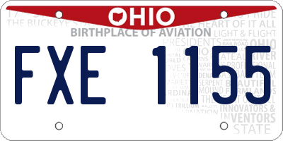 OH license plate FXE1155