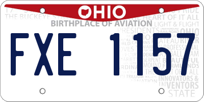 OH license plate FXE1157