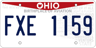OH license plate FXE1159