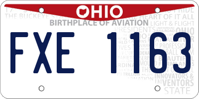 OH license plate FXE1163