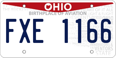 OH license plate FXE1166