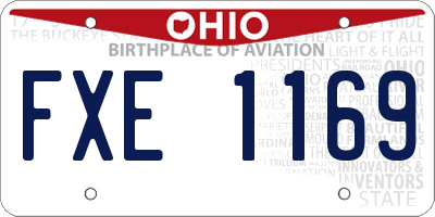 OH license plate FXE1169