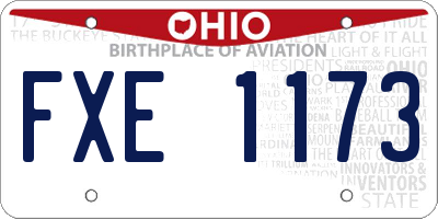OH license plate FXE1173