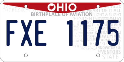 OH license plate FXE1175