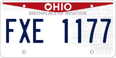 OH license plate FXE1177