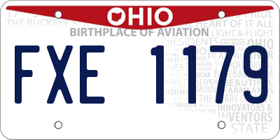OH license plate FXE1179