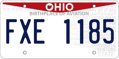 OH license plate FXE1185