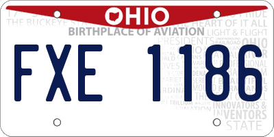 OH license plate FXE1186