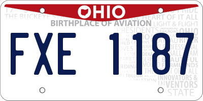 OH license plate FXE1187