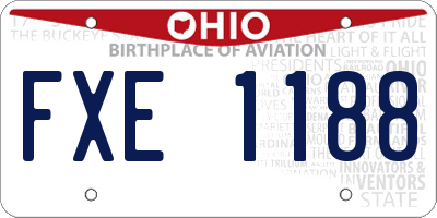 OH license plate FXE1188