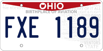 OH license plate FXE1189