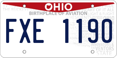 OH license plate FXE1190