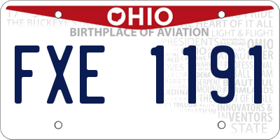 OH license plate FXE1191
