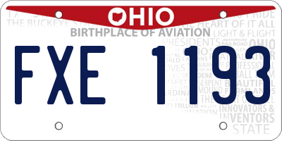 OH license plate FXE1193