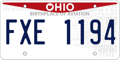 OH license plate FXE1194