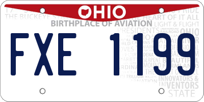 OH license plate FXE1199
