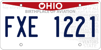 OH license plate FXE1221
