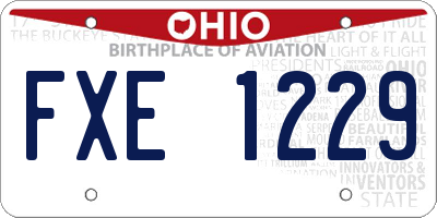 OH license plate FXE1229