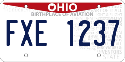 OH license plate FXE1237