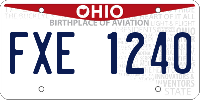OH license plate FXE1240